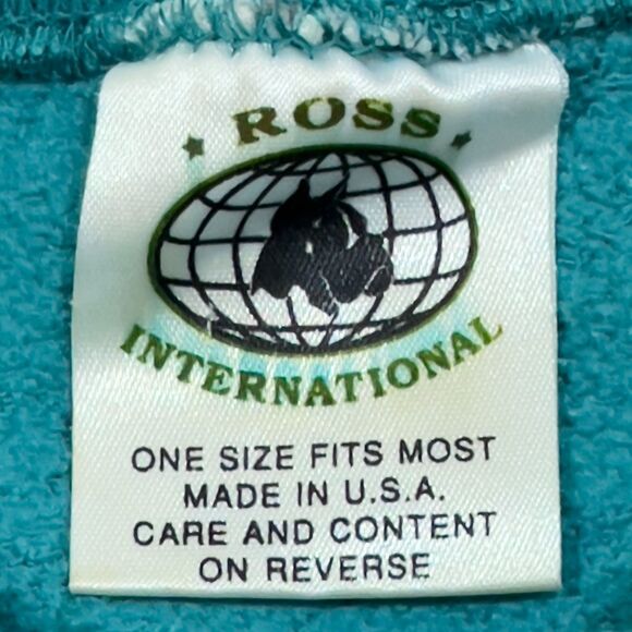 Vintage 80s/90s Ross Beverly Hills University Jaguars Teal Sweatshirt - One Size - Picture 4 of 7